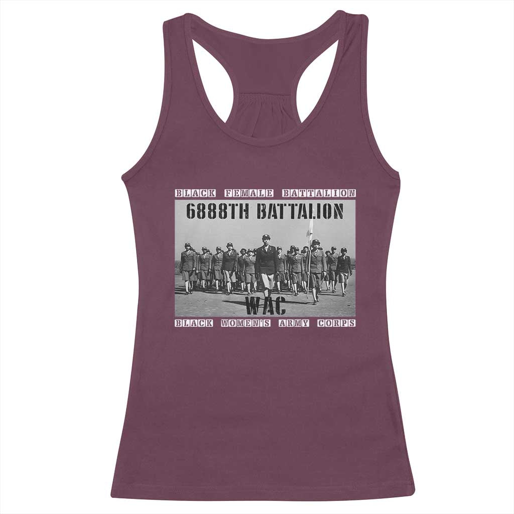 6888th Battalion Racerback Tank Top Black Female Battalion WAC Women's Army Corps Black History