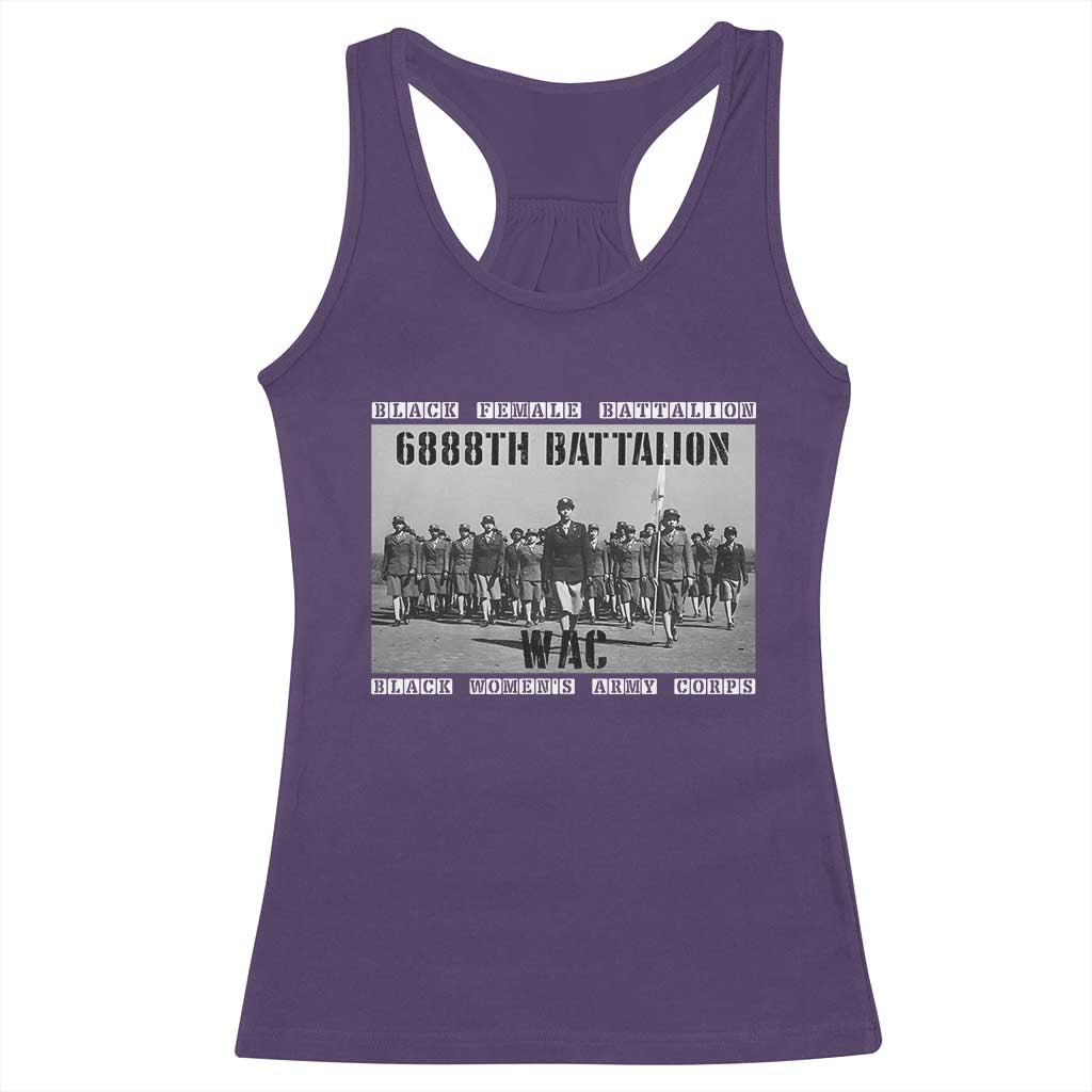 6888th Battalion Racerback Tank Top Black Female Battalion WAC Women's Army Corps Black History