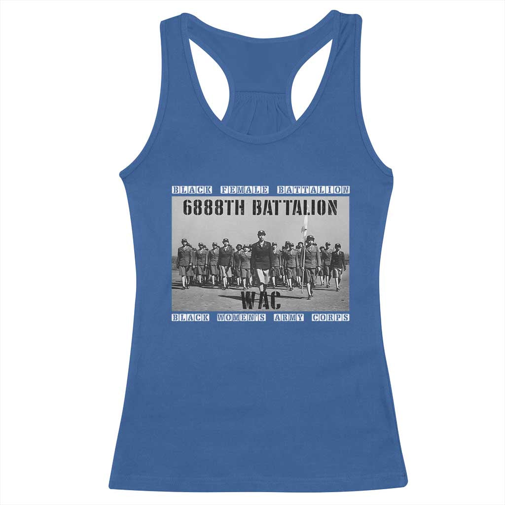 6888th Battalion Racerback Tank Top Black Female Battalion WAC Women's Army Corps Black History