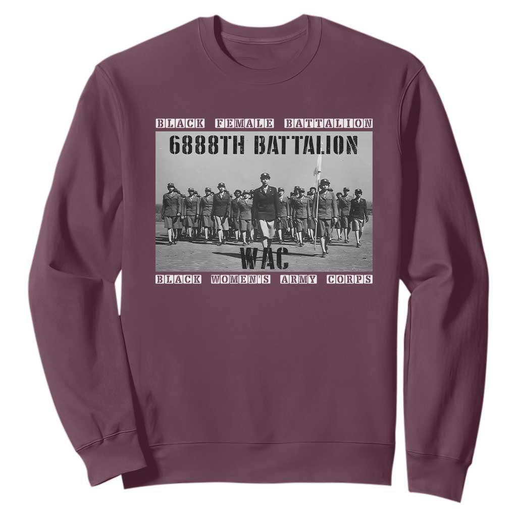 6888th Battalion Sweatshirt Black Female Battalion WAC Women's Army Corps Black History
