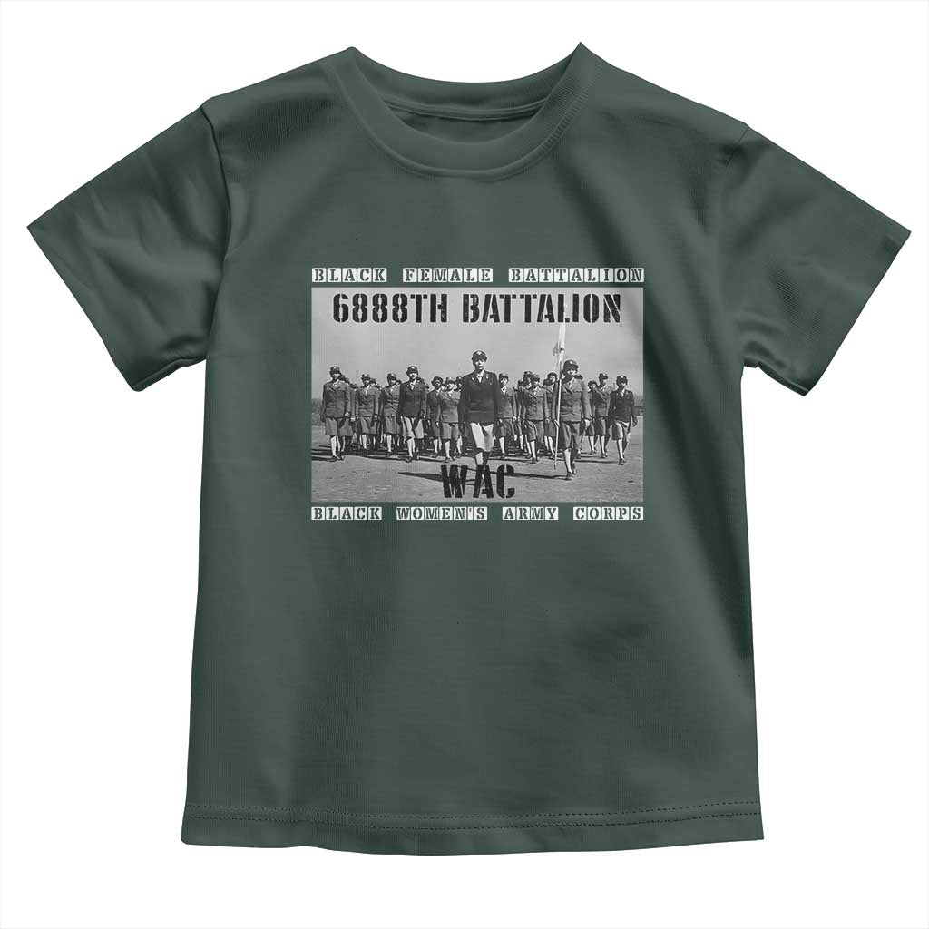 6888th Battalion Toddler T Shirt Black Female Battalion WAC Women's Army Corps Black History