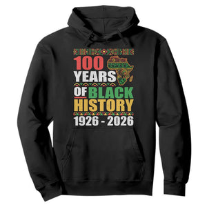 100 Years Of Black History 1926 2026 Centennial Hoodie Africa Map