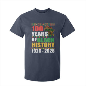 100 Years Of Black History 1926 2026 Centennial T Shirt For Kid Africa Map