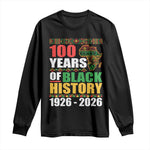 100 Years Of Black History 1926 2026 Centennial Long Sleeve Shirt Africa Map