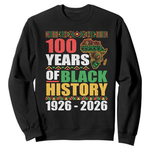 100 Years Of Black History 1926 2026 Centennial Sweatshirt Africa Map