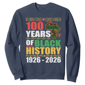 100 Years Of Black History 1926 2026 Centennial Sweatshirt Africa Map
