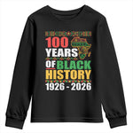 100 Years Of Black History 1926 2026 Centennial Youth Sweatshirt Africa Map
