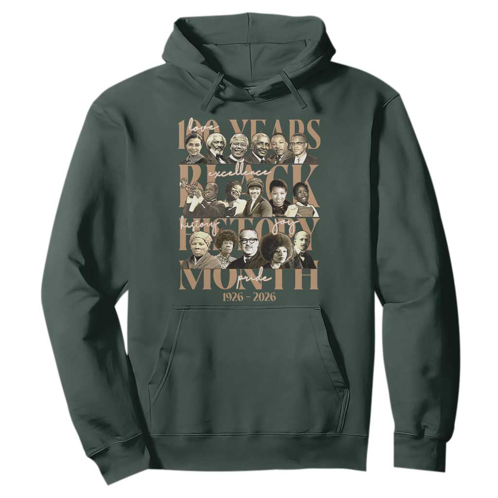 100 Years Of Black History Month Hoodie African American Historical Figures