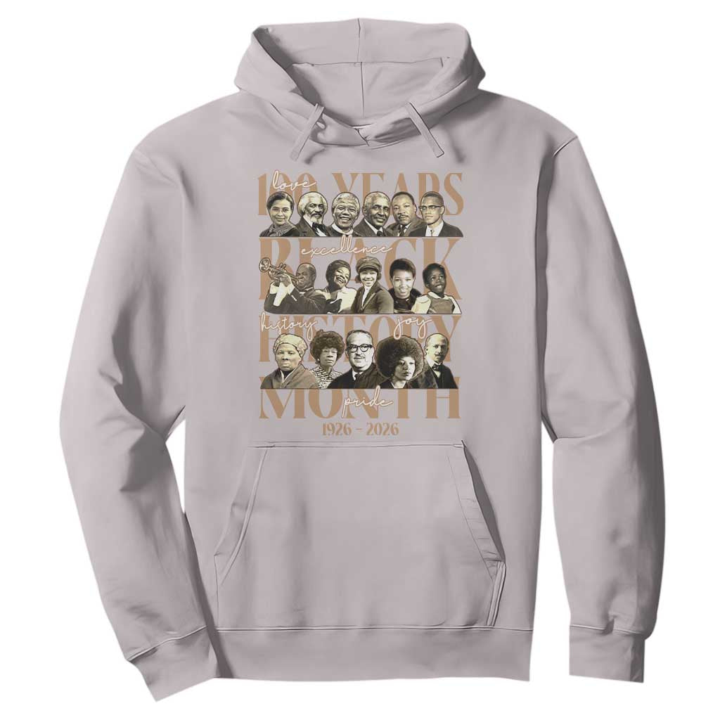 100 Years Of Black History Month Hoodie African American Historical Figures