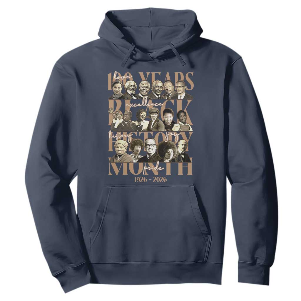 100 Years Of Black History Month Hoodie African American Historical Figures