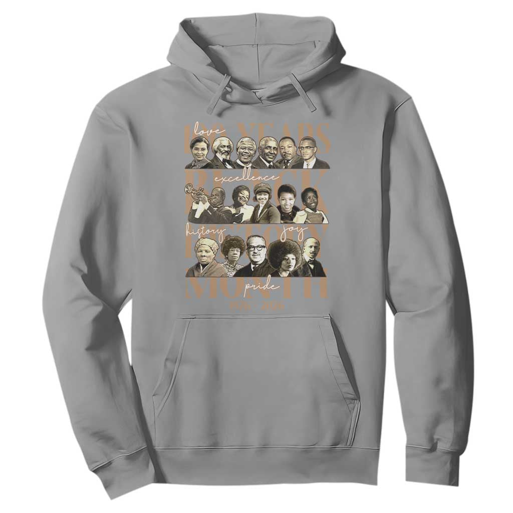100 Years Of Black History Month Hoodie African American Historical Figures