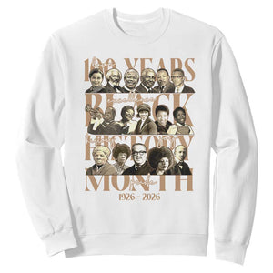 100 Years Of Black History Month Sweatshirt African American Historical Figures