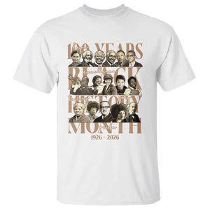 100 Years Of Black History Month T Shirt African American Historical Figures