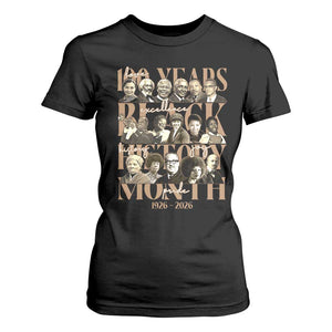 100 Years Of Black History Month T Shirt For Women African American Historical Figures