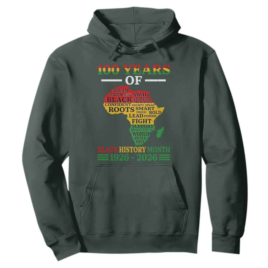 100 Years Of Black History Month Hoodie Centennial Of Black Culture