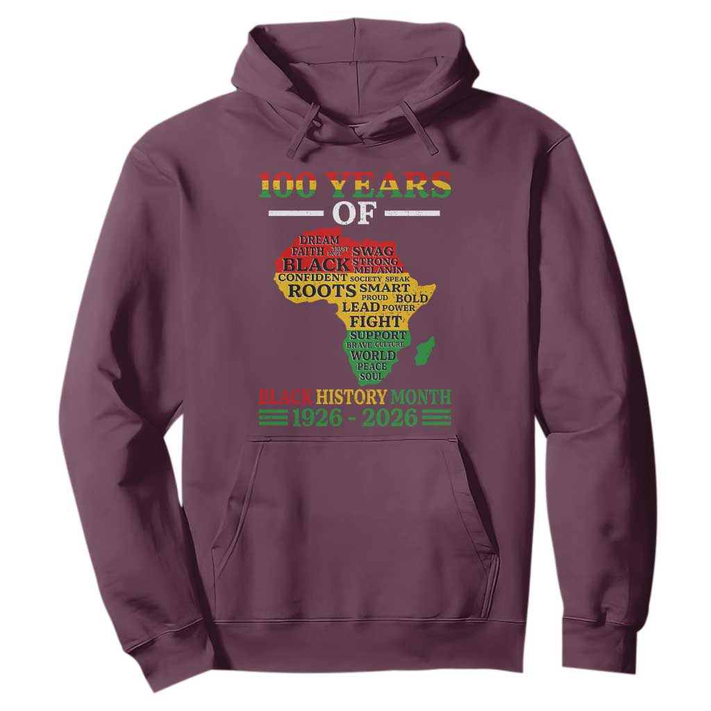 100 Years Of Black History Month Hoodie Centennial Of Black Culture