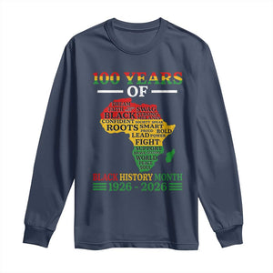 100 Years Of Black History Month Long Sleeve Shirt Centennial Of Black Culture