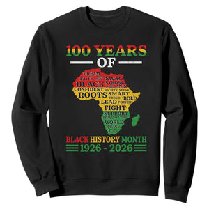 100 Years Of Black History Month Sweatshirt Centennial Of Black Culture