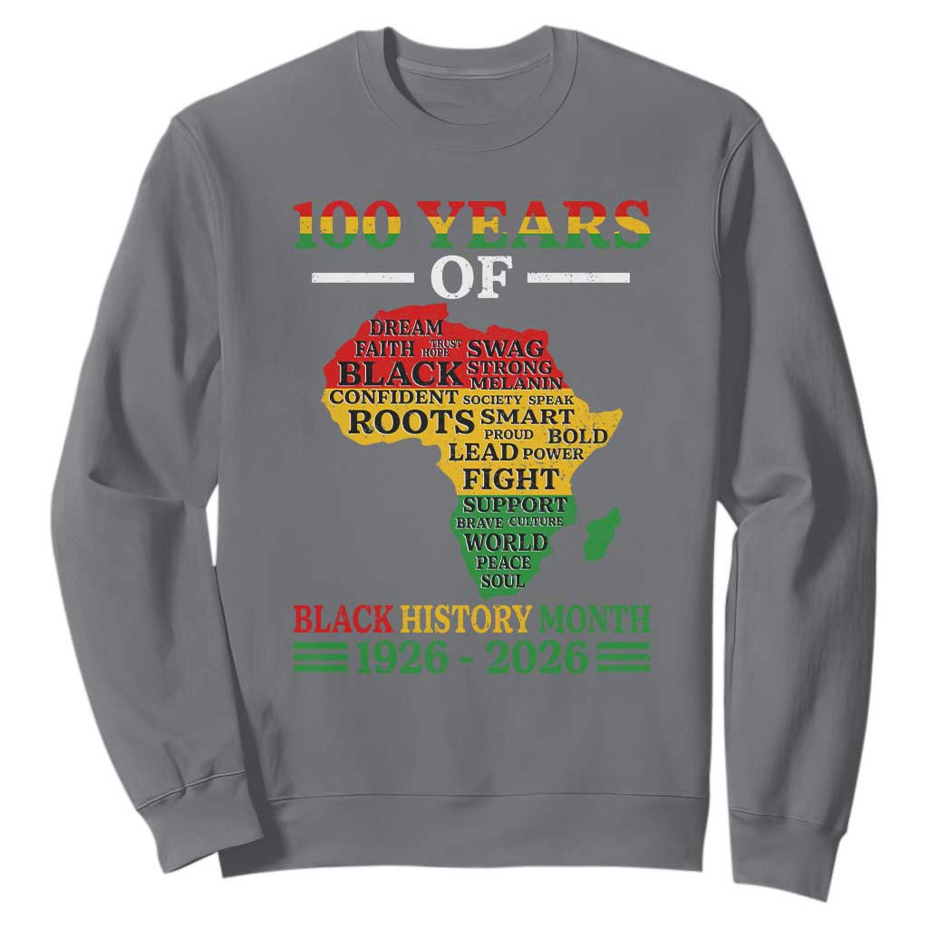 100 Years Of Black History Month Sweatshirt Centennial Of Black Culture