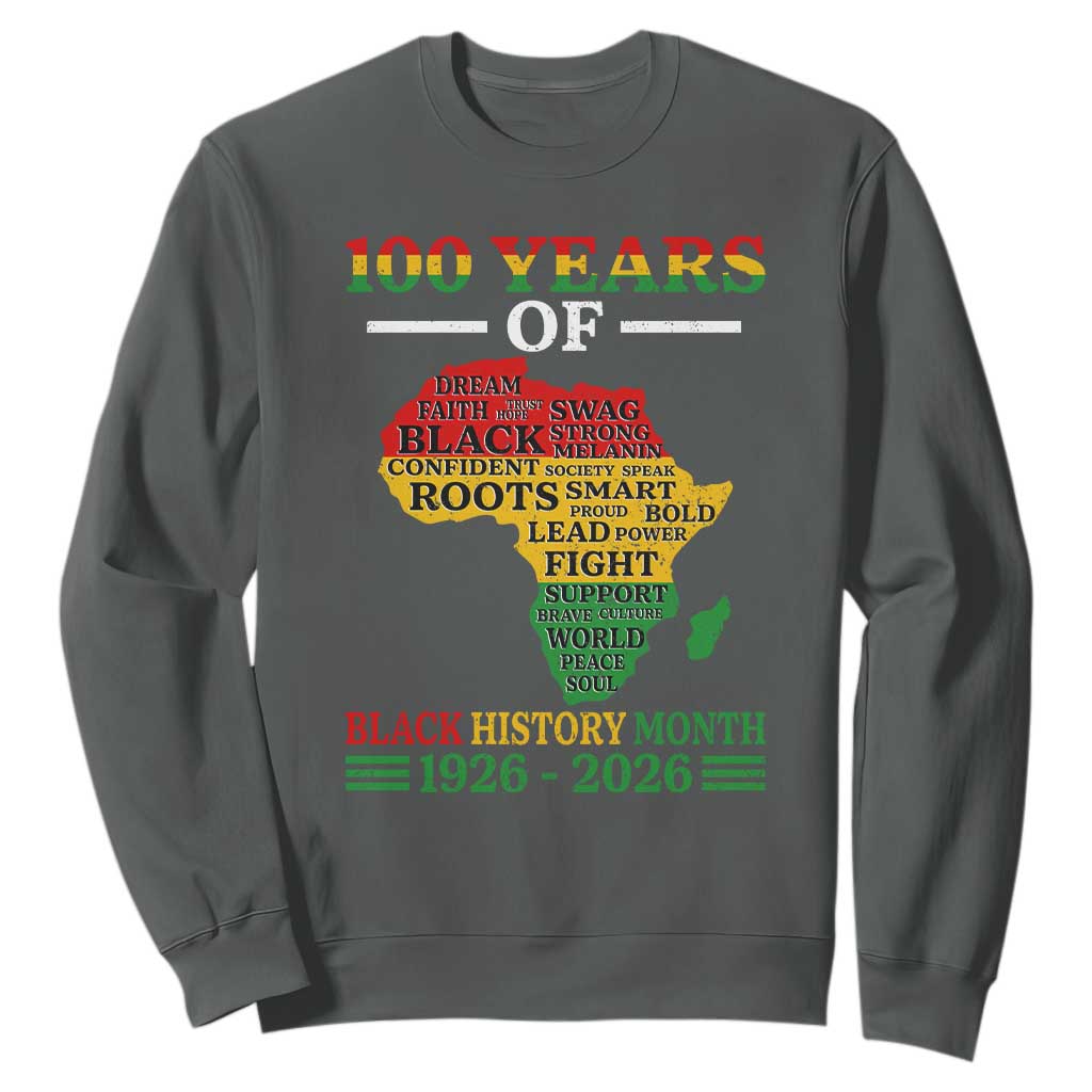 100 Years Of Black History Month Sweatshirt Centennial Of Black Culture