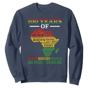 100 Years Of Black History Month Sweatshirt Centennial Of Black Culture
