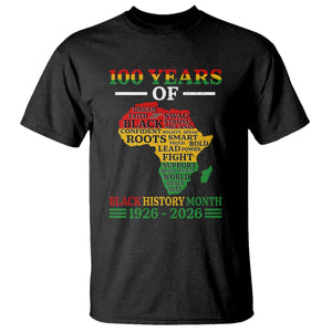 100 Years Of Black History Month T Shirt Centennial Of Black Culture