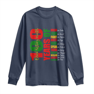 100 Years Of Black History Long Sleeve Shirt African American Historical Figures African American Teacher