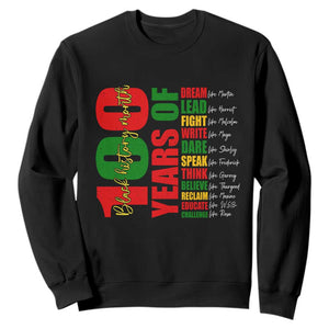 100 Years Of Black History Sweatshirt African American Historical Figures African American Teacher