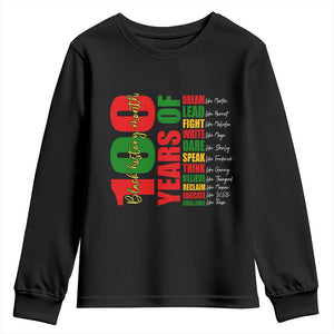 100 Years Of Black History Youth Sweatshirt African American Historical Figures African American Teacher