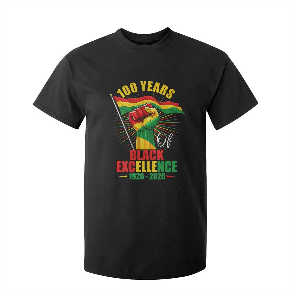 100 Years Of Black Excellence T Shirt For Kid Centennial Black History Month