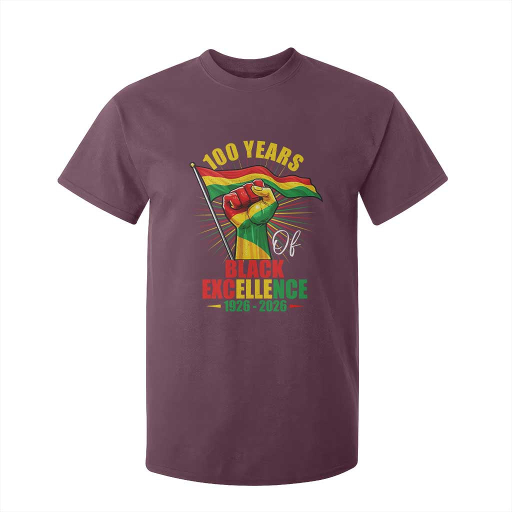 100 Years Of Black Excellence T Shirt For Kid Centennial Black History Month