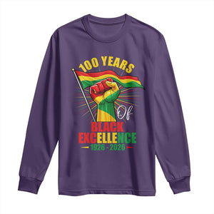 100 Years Of Black Excellence Long Sleeve Shirt Centennial Black History Month