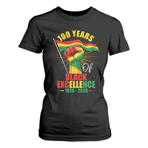 100 Years Of Black Excellence T Shirt For Women Centennial Black History Month