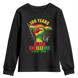 100 Years Of Black Excellence Youth Sweatshirt Centennial Black History Month