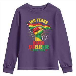 100 Years Of Black Excellence Youth Sweatshirt Centennial Black History Month