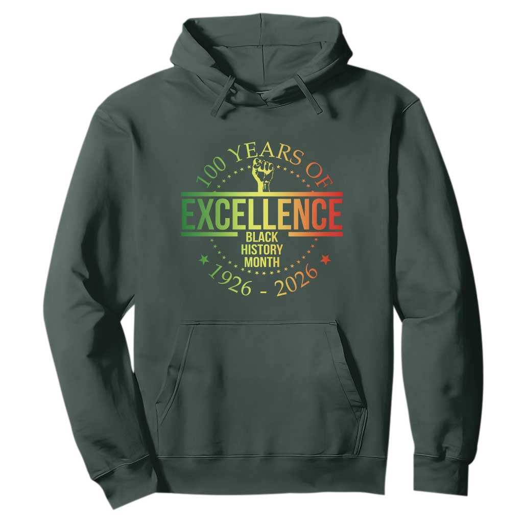 100 Years Of Excellence Black History Month 1926 2026 Hoodie