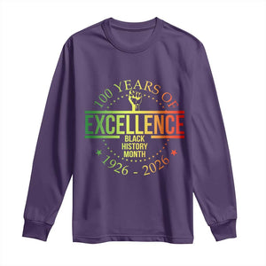 100 Years Of Excellence Black History Month 1926 2026 Long Sleeve Shirt