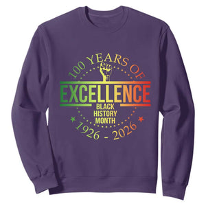 100 Years Of Excellence Black History Month 1926 2026 Sweatshirt