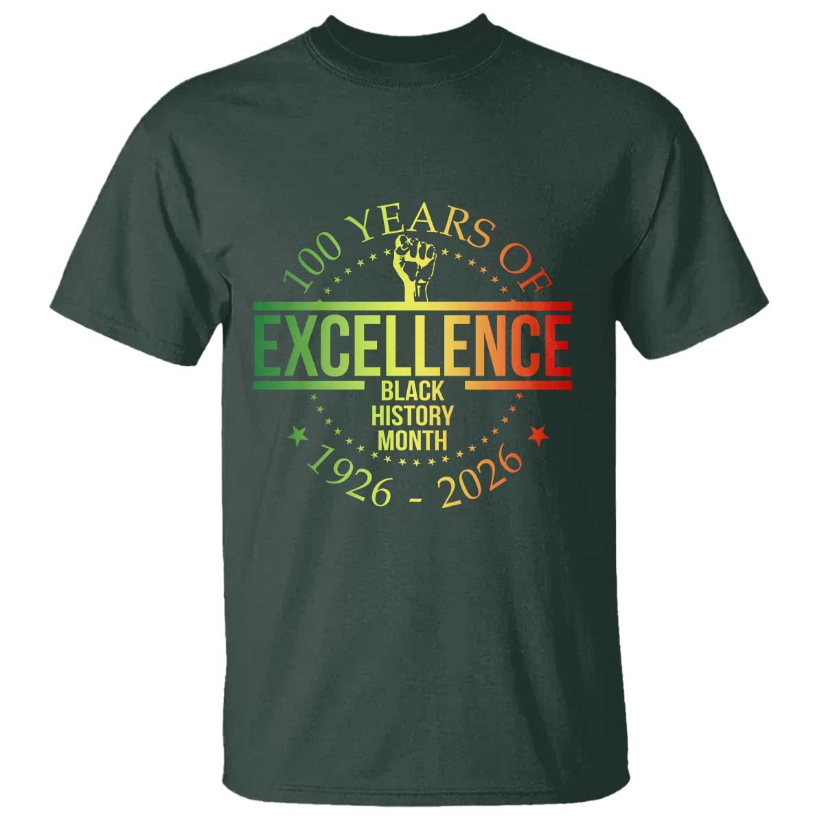 100 Years Of Excellence Black History Month 1926 2026 T Shirt