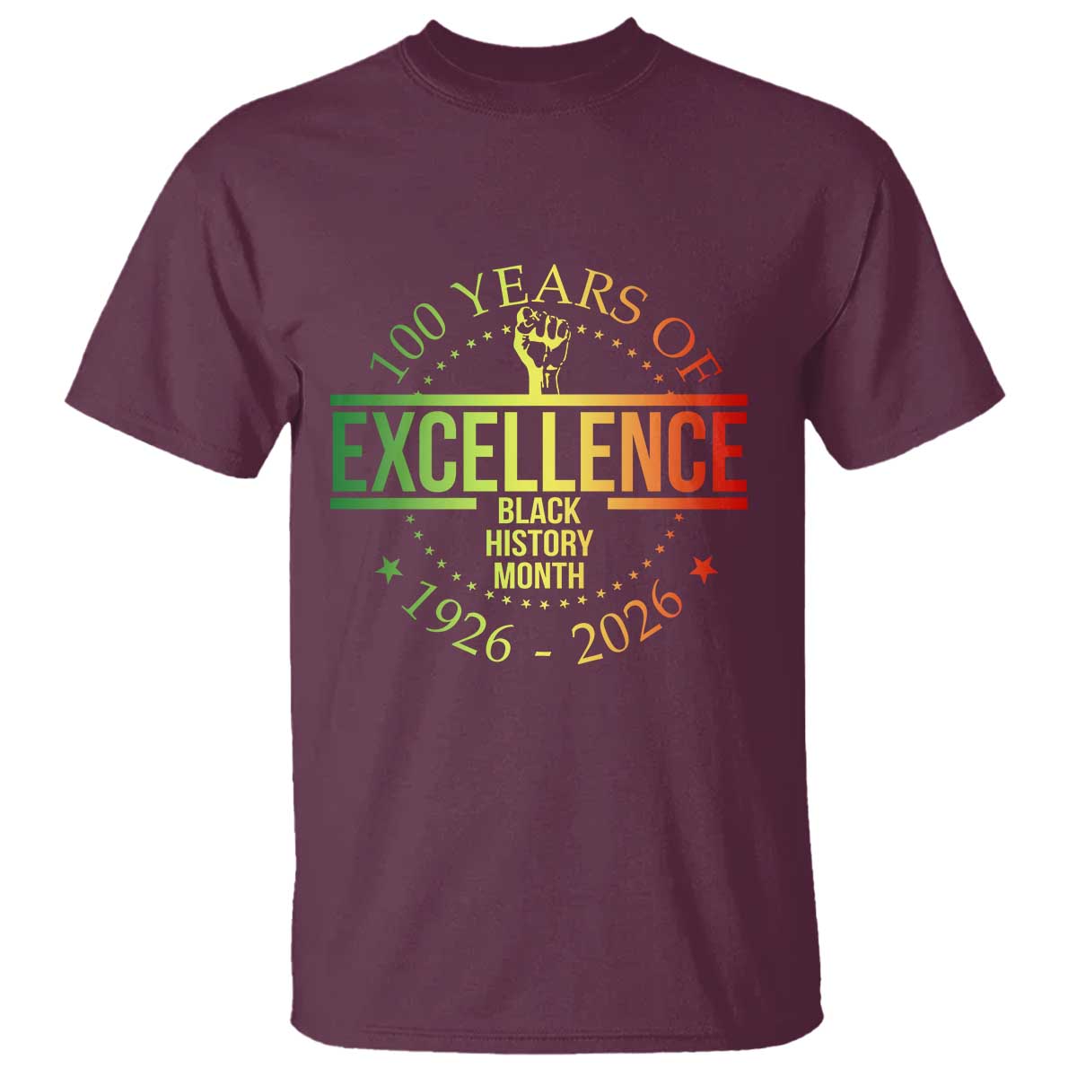 100 Years Of Excellence Black History Month 1926 2026 T Shirt