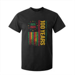 100 Years Of Black History Month T Shirt For Kid African American Centennial Milestone American Flag
