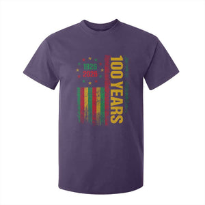 100 Years Of Black History Month T Shirt For Kid African American Centennial Milestone American Flag