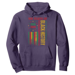 100 Years Of Black History Hoodie Centennial Milestone Vintage African American Flag