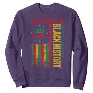 100 Years Of Black History Sweatshirt Centennial Milestone Vintage African American Flag