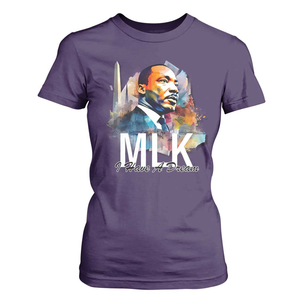 MLK Quote I Have A Dream T Shirt For Women Martin Luther King Portrait Black History Month