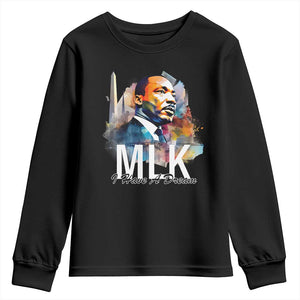 MLK Quote I Have A Dream Youth Sweatshirt Martin Luther King Portrait Black History Month