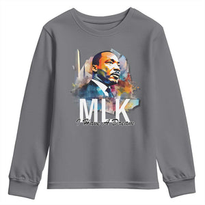 MLK Quote I Have A Dream Youth Sweatshirt Martin Luther King Portrait Black History Month