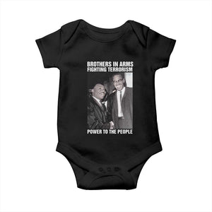 Martin Luther King And Malcolm X Baby Onesie Brothers In Arms Fighting Terrorism Power To The People Black History Month