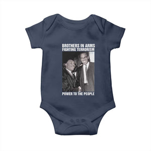 Martin Luther King And Malcolm X Baby Onesie Brothers In Arms Fighting Terrorism Power To The People Black History Month