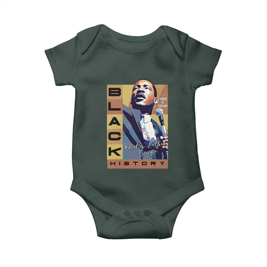 I Have A Dream Martin Luther King Jr MLK Quote Baby Onesie Black History Month